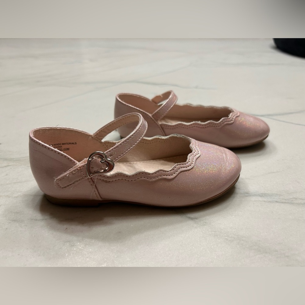 CUPCAKES & CASHMERE Pink Scalloped Ballet Flats (Toddler)